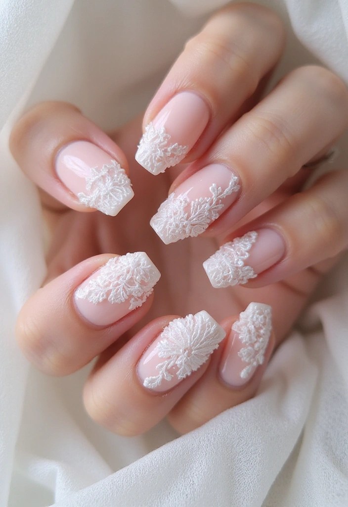 10 Trendy 3D Nail Art Ideas That Will Leave Everyone in Awe (You Won't Believe #4!) - 9. Elegant Lace
