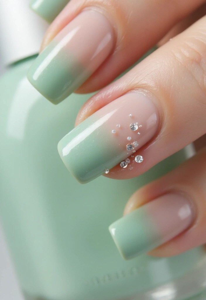 12 Sage Green Nail Designs That Will Make You Want to Paint Your Nails Right Now! - 2. Sage Green Ombre