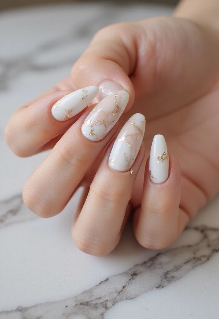 12 Stunning Neutral Nail Art Ideas That Will Make You Rethink Your Manicure! - 5. Marble Effect