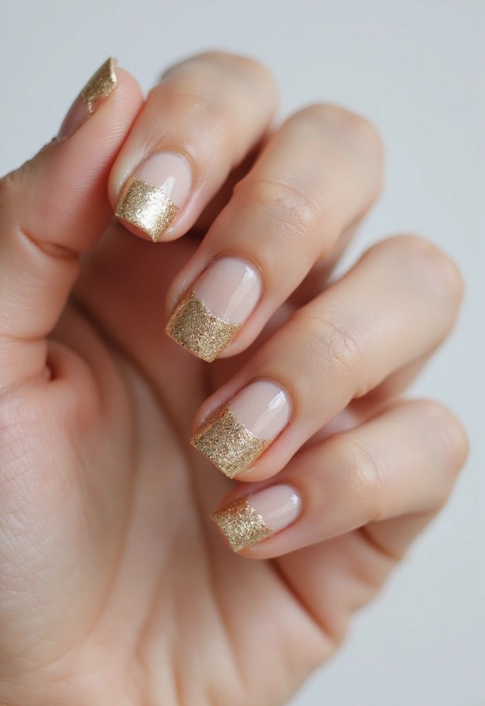 12 Stunning Neutral Nail Art Ideas That Will Make You Rethink Your Manicure! - 9. Glitter Dipped Tips