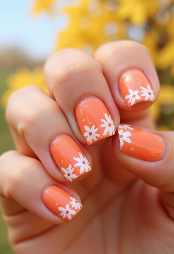 18 Gorgeous Biab Nails Color Combos That Will Make You Want to Switch It Up (#5 Is a Must-See!) - 12. Radiant Peach & White