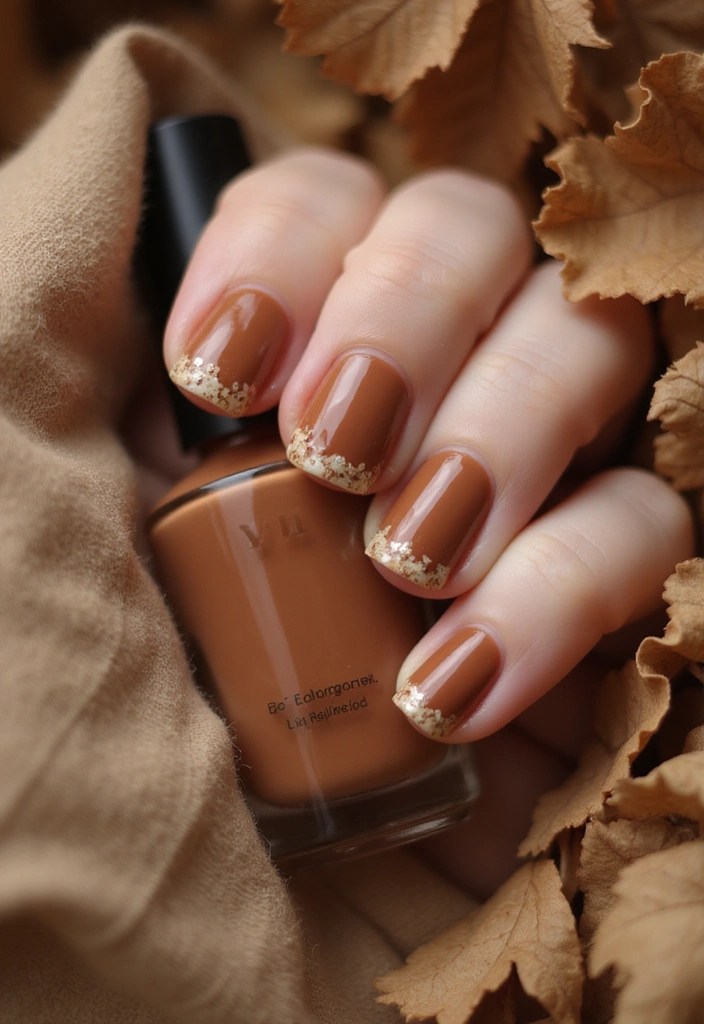 18 Gorgeous Biab Nails Color Combos That Will Make You Want to Switch It Up (#5 Is a Must-See!) - 13. Earthy Brown & Cream