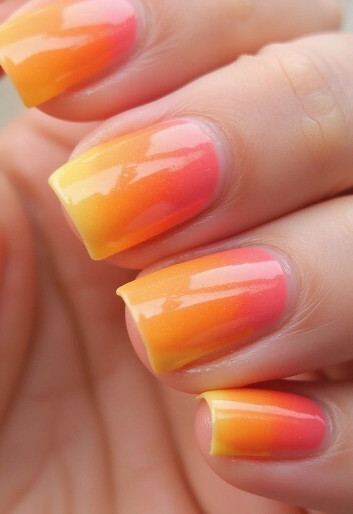 18 Gorgeous Biab Nails Color Combos That Will Make You Want to Switch It Up (#5 Is a Must-See!) - 5. Stunning Sunset Ombre