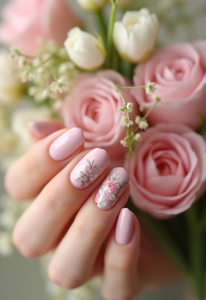 8 Creative Nail Art Ideas for Special Occasions That'll Steal the Show! - 1. Chic Floral Elegance