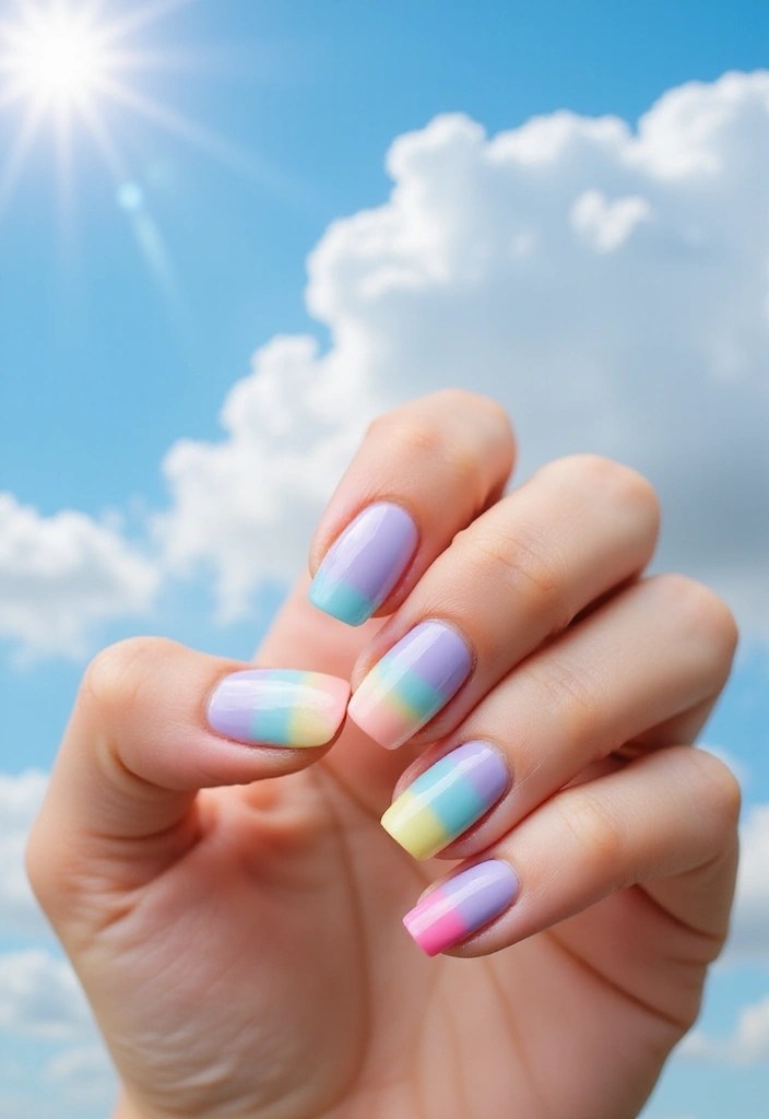 Blush & Bloom: 15 Coquette Spring Nail Trends You’ll Want to Screenshot ASAP - 5. Pastel Rainbow Tips