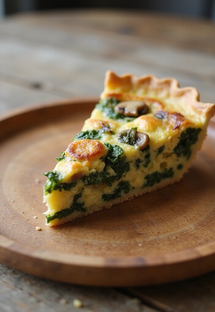 Brunch, But Make It Vegan: 10 Meat-Free Bites That Slay Every Sunday - 10. Vegan Quiche with Spinach and Mushrooms