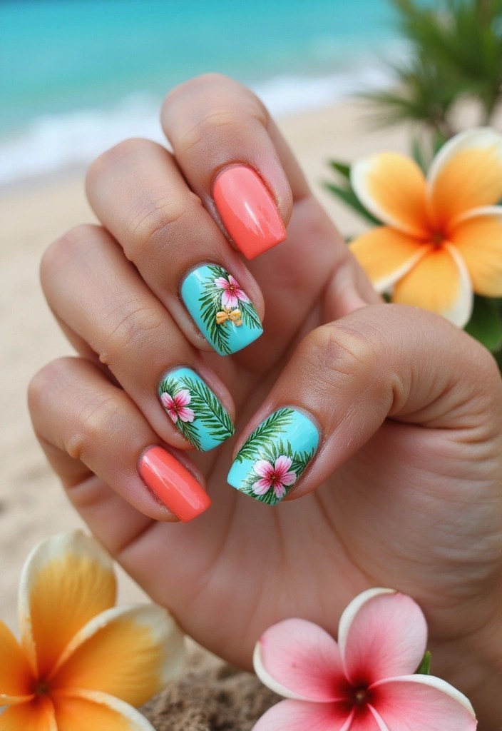Nail Game in Full Bloom: 11 2025 Baddie-Approved Spring Mani Inspo - 4. Tropical Vibes