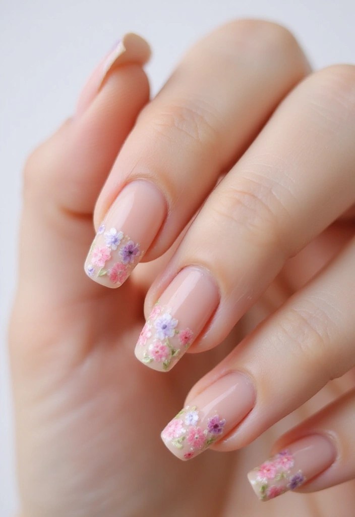 Nail Game in Full Bloom: 11 2025 Baddie-Approved Spring Mani Inspo - 8. Floral French Tips