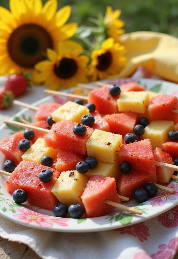 Sundress Season, but Make It Plant-Based: 12 Vegan Picnic Snacks That Hit - 9. Fruit Skewers