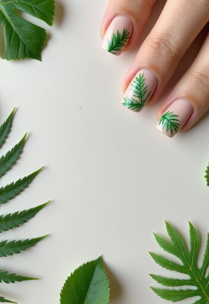 10 Almond Nail Designs That Will Make You Want to Book Your Next Manicure This Summer ASAP! - 2. Tropical Leaves