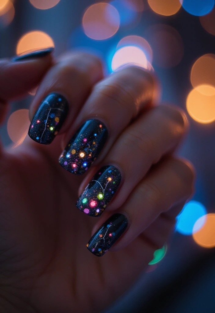 10 Enchanting Fairy Inspired Nails That Will Transport You to a Magical Realm! - 6. Fairy Lights