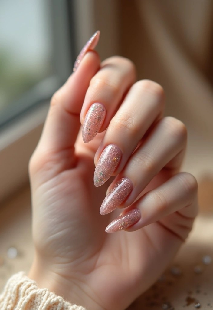 10 Minimalist Summer Nail Aesthetics for a Chic Look (Less Is Definitely More!) - 10. Sparkle and Shine