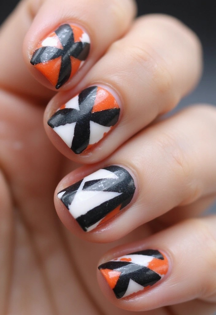 10 Minimalist Summer Nail Aesthetics for a Chic Look (Less Is Definitely More!) - 3. Geometric Designs