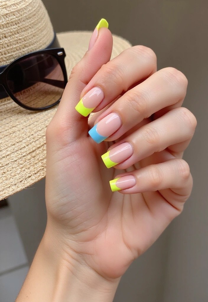 10 Nail Art Summer Shape Trends Every Baddie Needs to Try! - 5. French Tips with a Twist