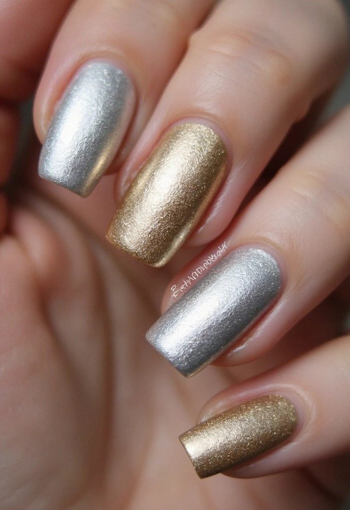 10 Simple Edgy Nails That'll Make You Stand Out Instantly! - 1. Metallic Marvels
