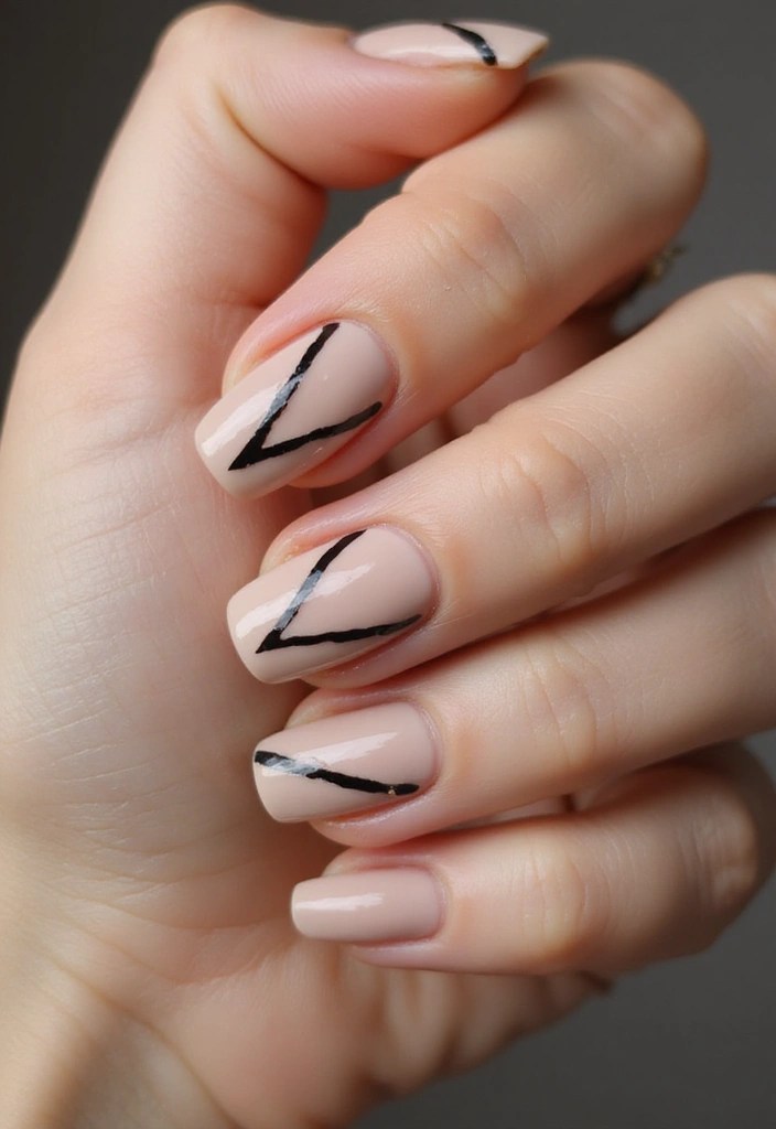 10 Simple Edgy Nails That'll Make You Stand Out Instantly! - 6. Minimalistic Lines
