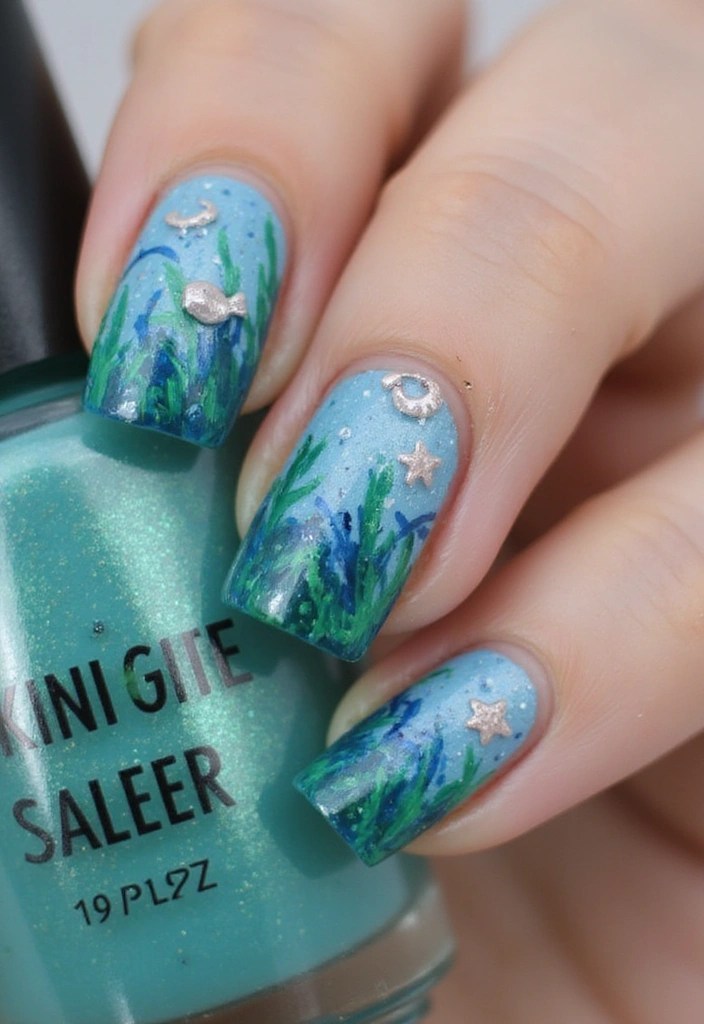 10 Stunning Beach-Themed Nail Art Designs That Will Make Waves This Summer! - 5. Under the Sea