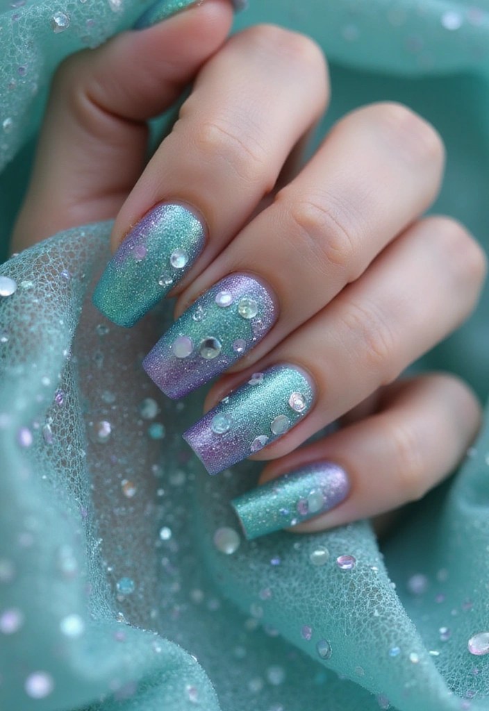 10 Stunning Beach-Themed Nail Art Designs That Will Make Waves This Summer! - 8. Mermaid Magic