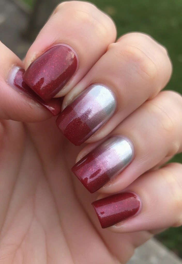 10 Stunning Red Nail Designs with Chrome Finish That Will Steal the Show! - 2. Ombre Red to Chrome