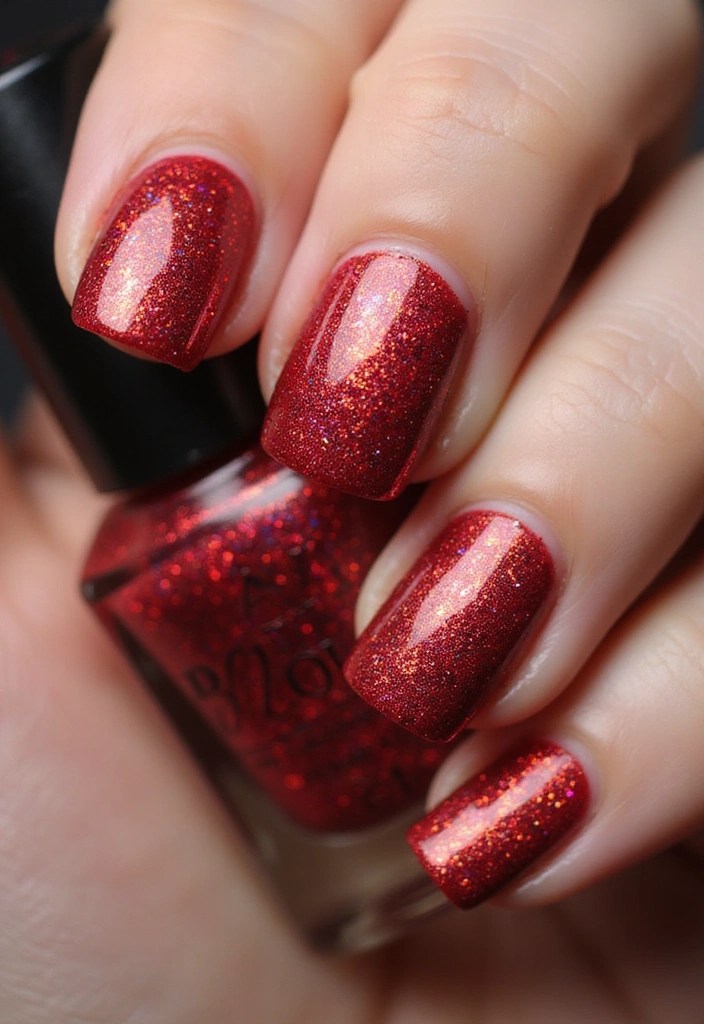 10 Stunning Red Nail Designs with Chrome Finish That Will Steal the Show! - 3. Red Stardust Chrome