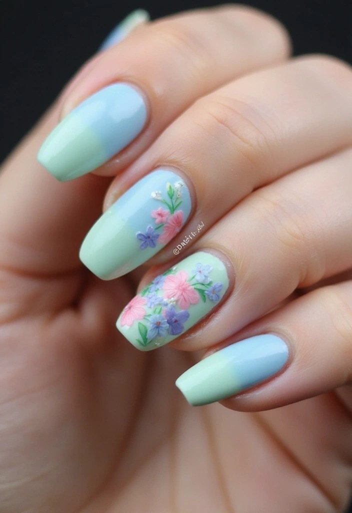 10 Stunning Short Aura Nails That Will Elevate Your Style Game Instantly! - 5. Floral Fantasy