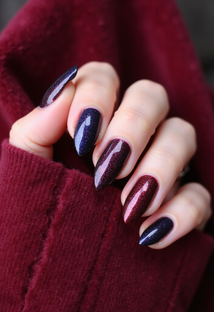 10 Stunning Stiletto Acrylic Nail Designs That Will Turn Heads! - 7. Velvet Touch