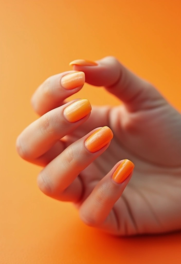 10 Vibrant Orange Fruit Nails That Will Make You Yearn for Summer! - 1. Classic Orange Ombre