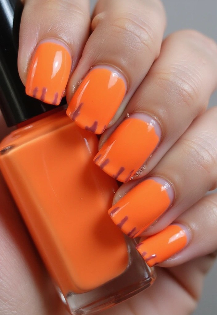 10 Vibrant Orange Fruit Nails That Will Make You Yearn for Summer! - 4. Juicy Orange Drip Nails
