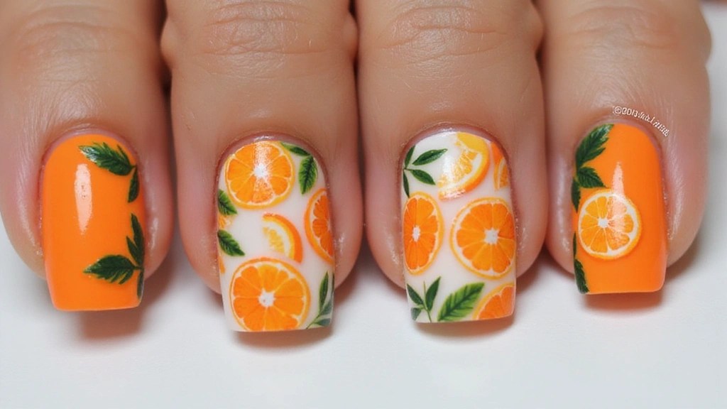 10 Vibrant Orange Fruit Nails That Will Make You Yearn for Summer!