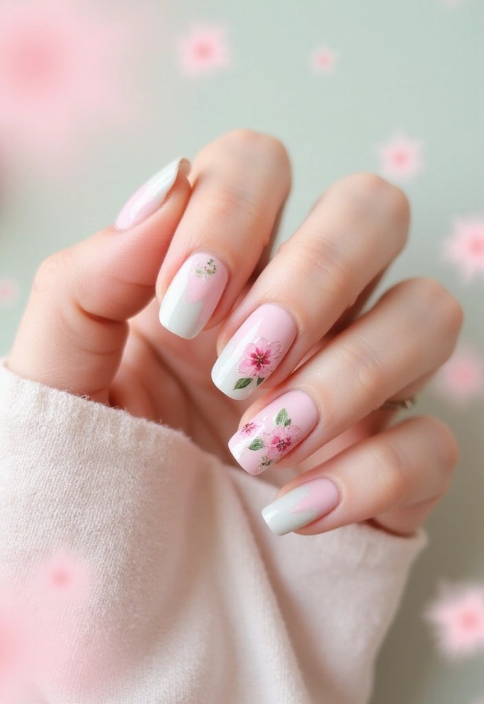 11 Stunning Floral Nail Designs for Spring That Will Make Heads Turn! - 5. Pastel Floral Watercolor