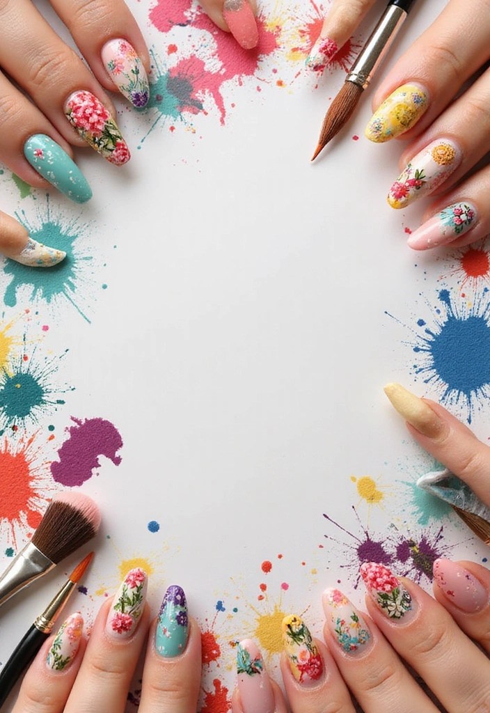 11 Stunning Floral Nail Designs for Spring That Will Make Heads Turn! - 9. Whimsical Floral Doodles