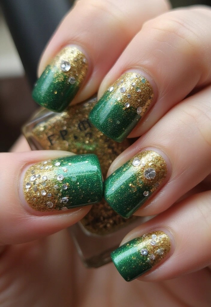12 Adorable Tinkerbell Nail Inspirations for a Playful Touch! - 1. Pixie Dust Ombre