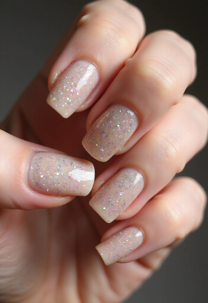 12 Adorable Tinkerbell Nail Inspirations for a Playful Touch! - 12. Enchanted Fairy Dust