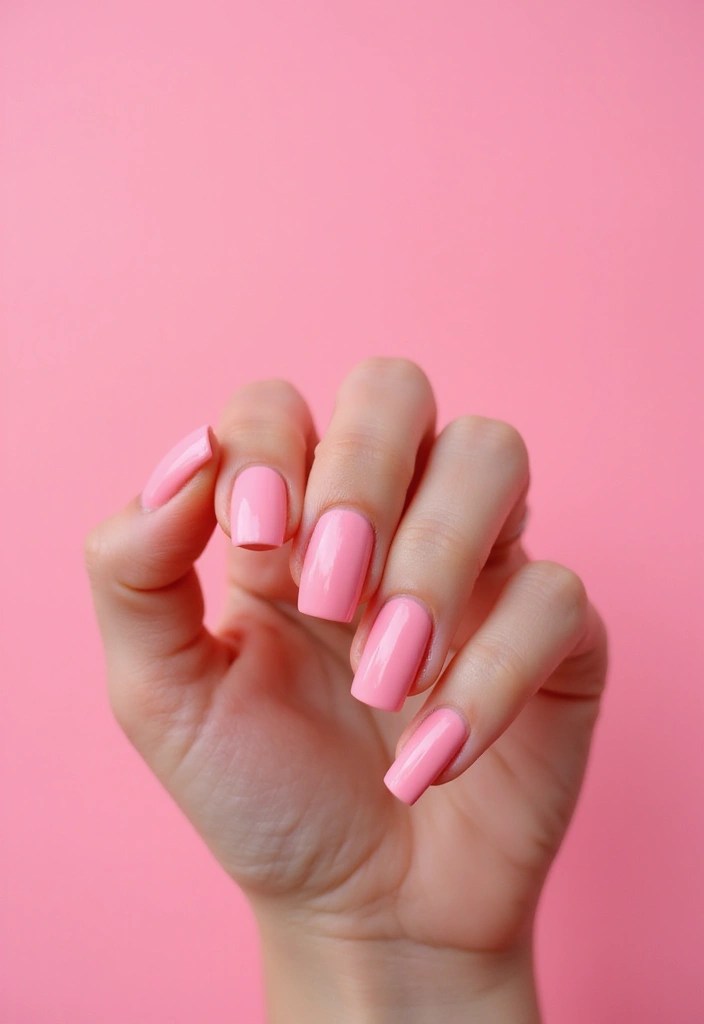 12 Jaw-Dropping Pink Oval Nails Styles That Will Steal the Show! - 10. Classic Bubblegum