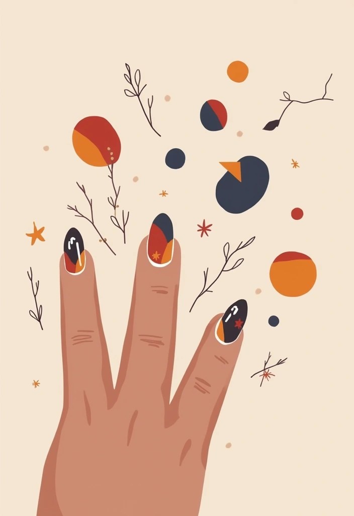 12 Minimalist Nail Art Designs That Prove Less Is More (You'll Want to Copy #3!) - 12. Modern Abstract