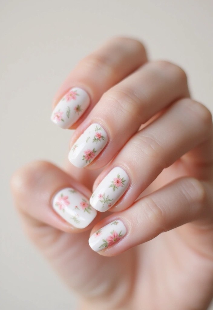 12 Minimalist Nail Art Designs That Prove Less Is More (You'll Want to Copy #3!) - 6. Minimalist Floral