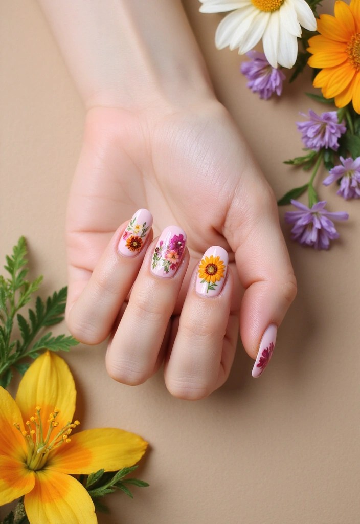 12 Summer Nail Art Trends You Absolutely Must Try (Number 7 Will Blow Your Mind!) - 5. Floral Affair