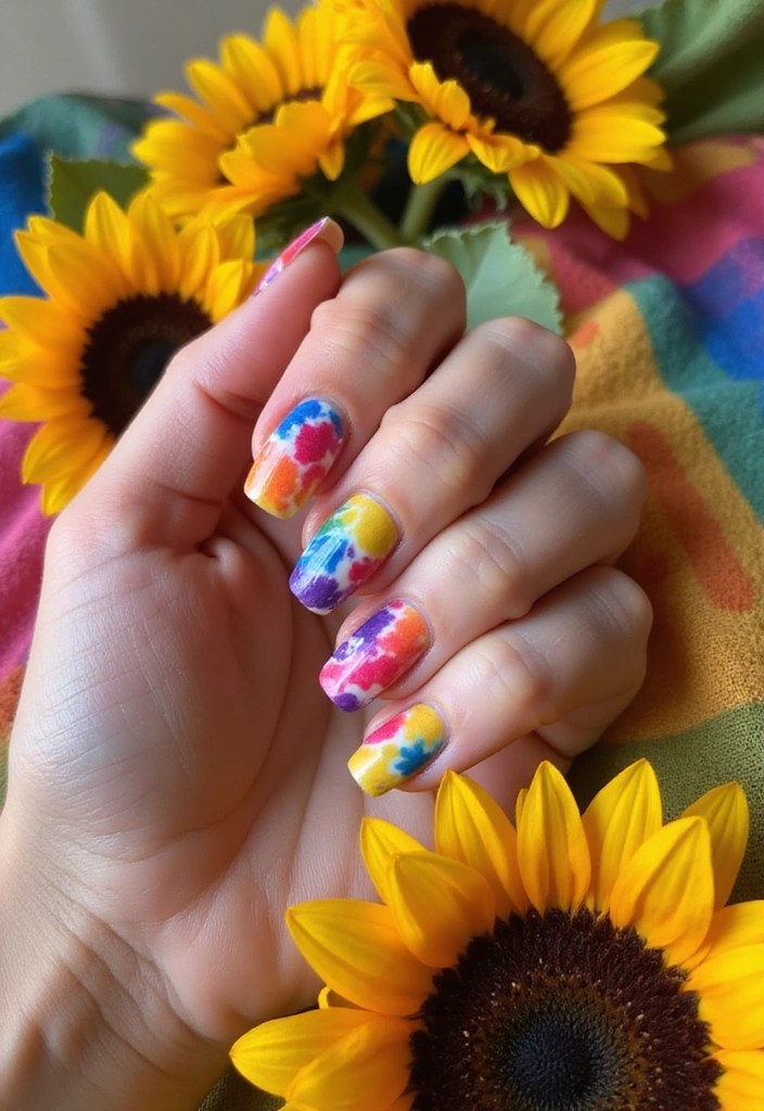 12 Summer Nail Art Trends You Absolutely Must Try (Number 7 Will Blow Your Mind!) - 6. Tie-Dye Fun