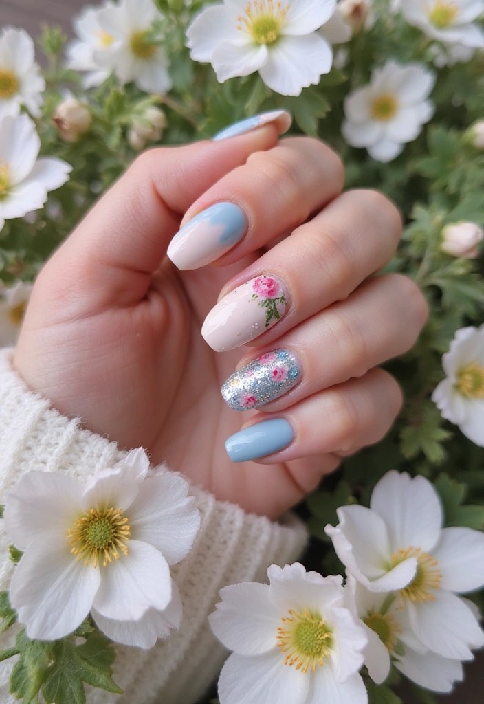 13 Forest Fairy Nail Designs That Feel Straight Out of an Enchanted Woods - 3. Enchanted Floral Patterns