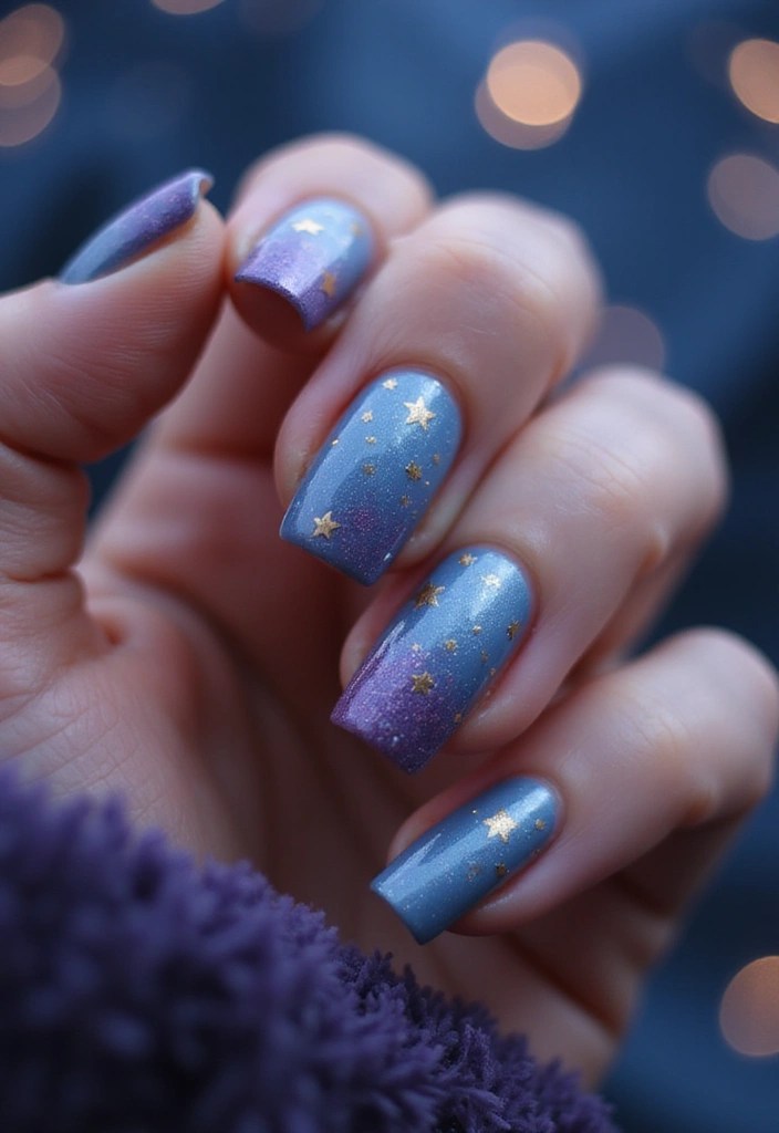 13 Forest Fairy Nail Designs That Feel Straight Out of an Enchanted Woods - 4. Twilight Ombre Magic