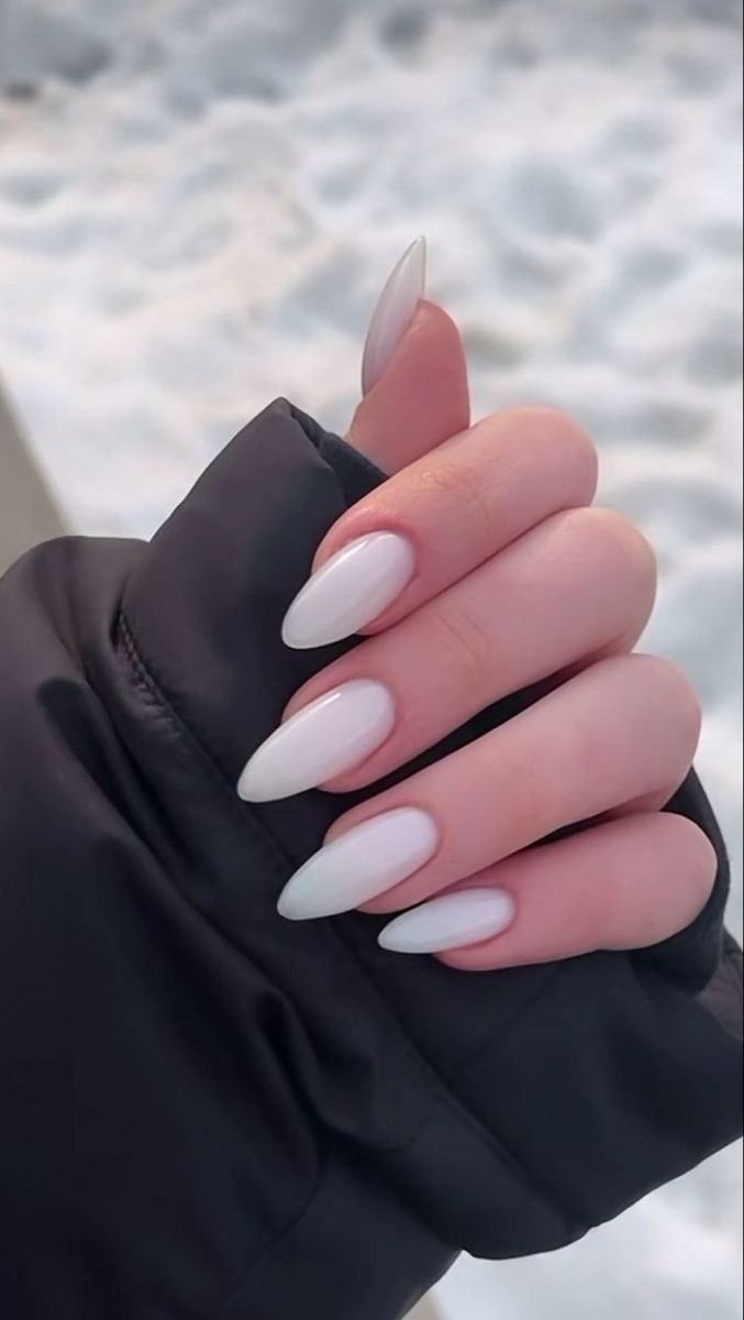 13 Irresistibly Cute Milk Nails Designs You Need to Try Right Now! (Number 5 Will Melt Your Heart!) - Milk Nails with Geometric Designs