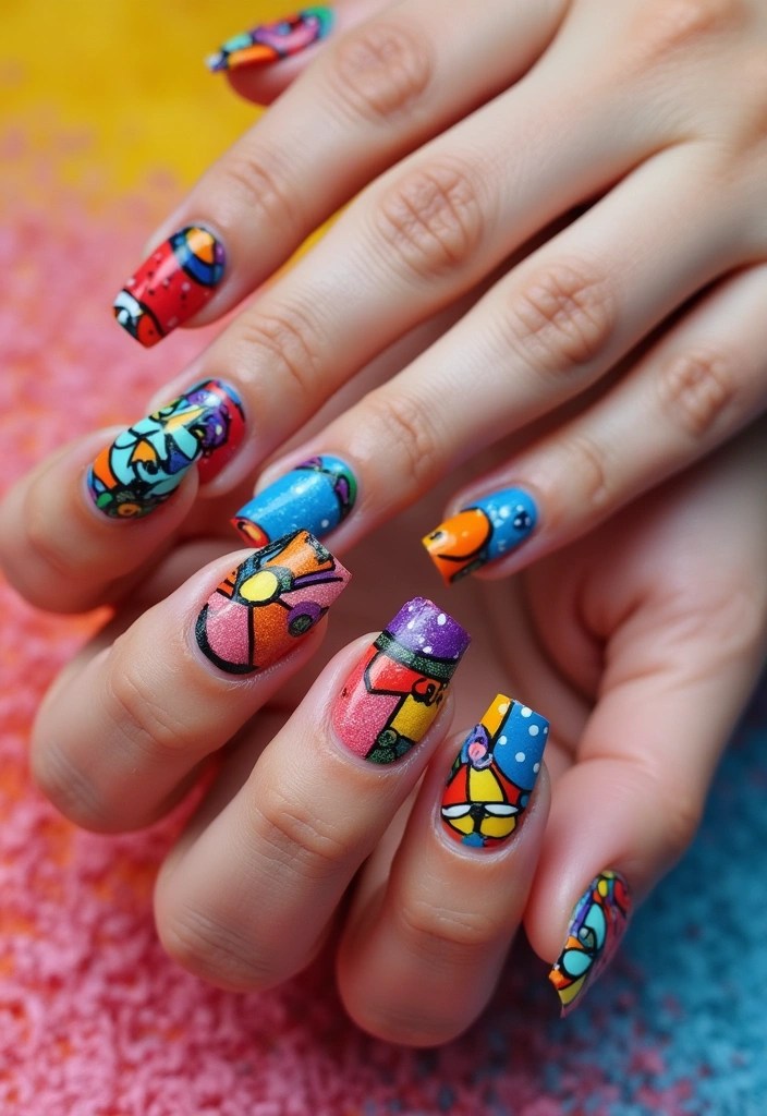 14 Gorgeous Summer Biab Short Nail Inspirations You Can't Miss! - 13. Abstract Art