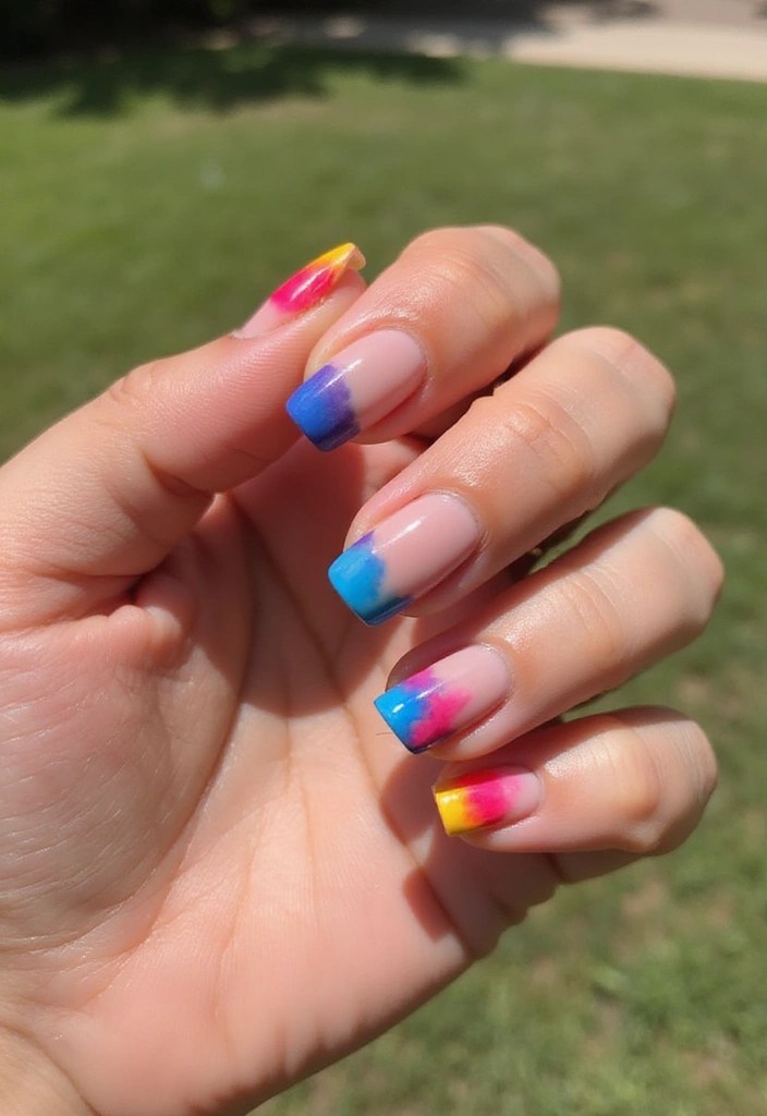 14 Gorgeous Summer Biab Short Nail Inspirations You Can't Miss! - 6. Ombre Bliss