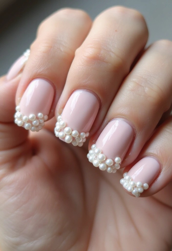 15 Enchanting Castlecore Nail Designs That'll Make You Feel Like Royalty! - 2. Ethereal Pearl Accents
