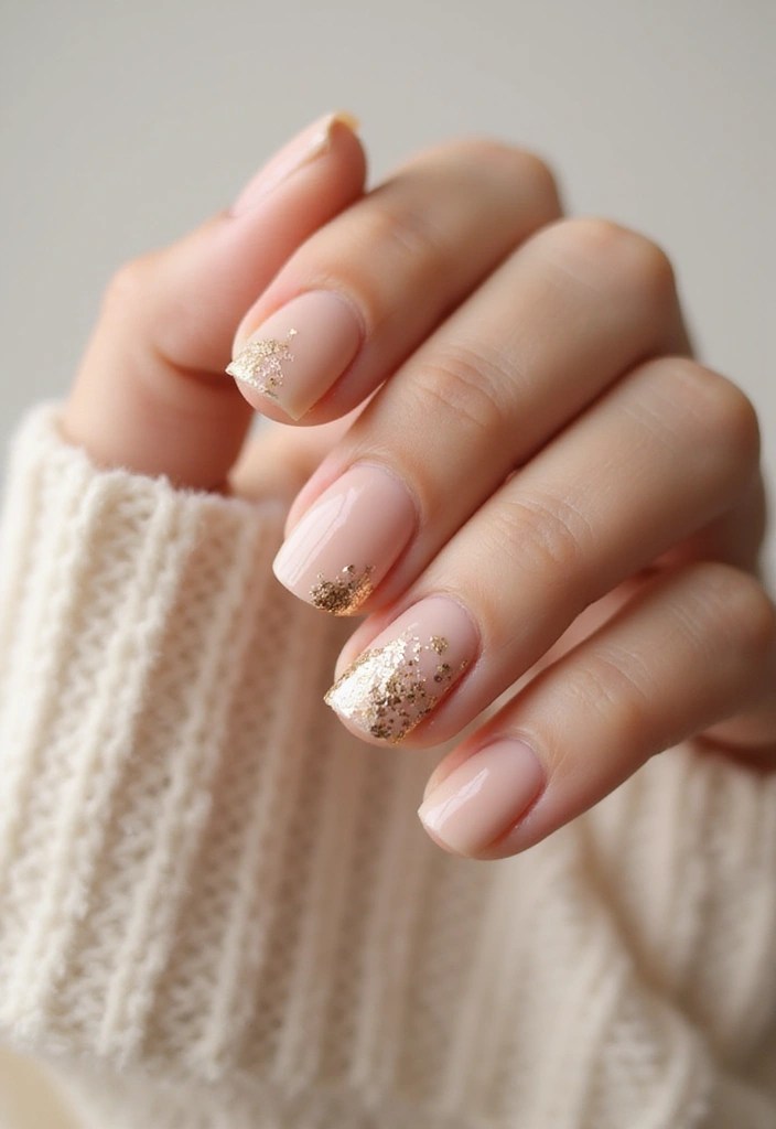 15 Enchanting Castlecore Nail Designs That'll Make You Feel Like Royalty! - 4. Soft Gilded Touches