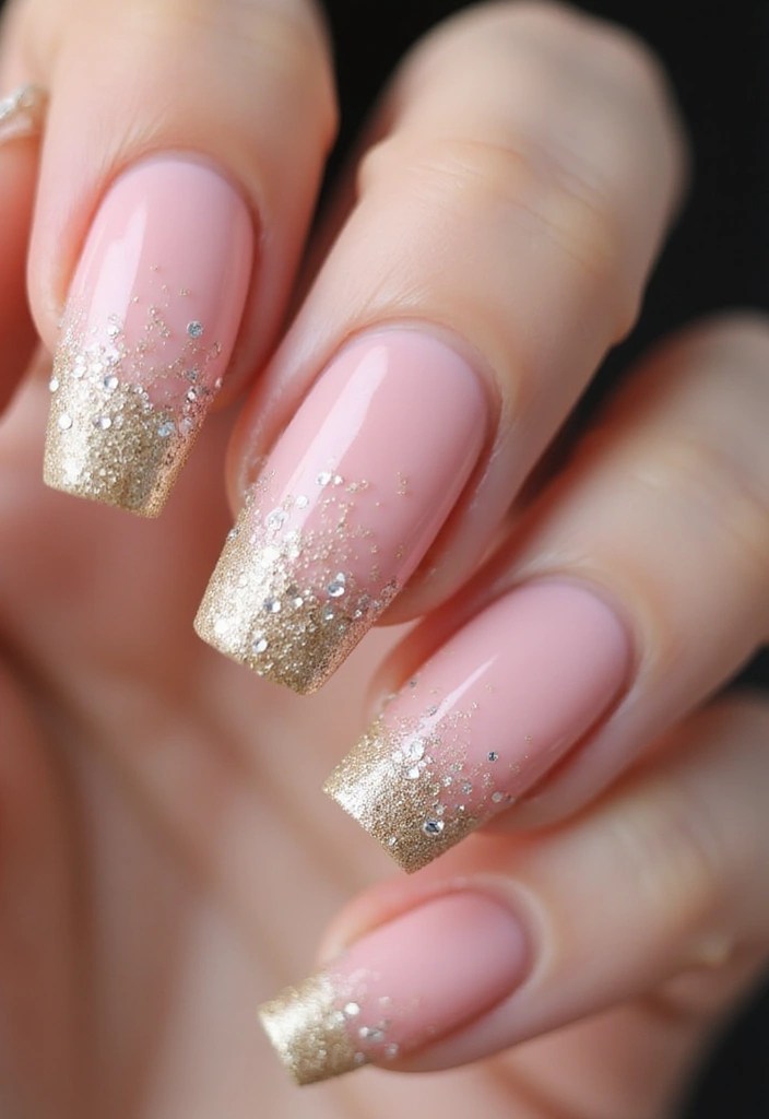 15 Jaw-Dropping Pink Gold Nail Designs for a Glamorous Look (You Won't Believe #5!) - 1. Glamorous Ombre Effect
