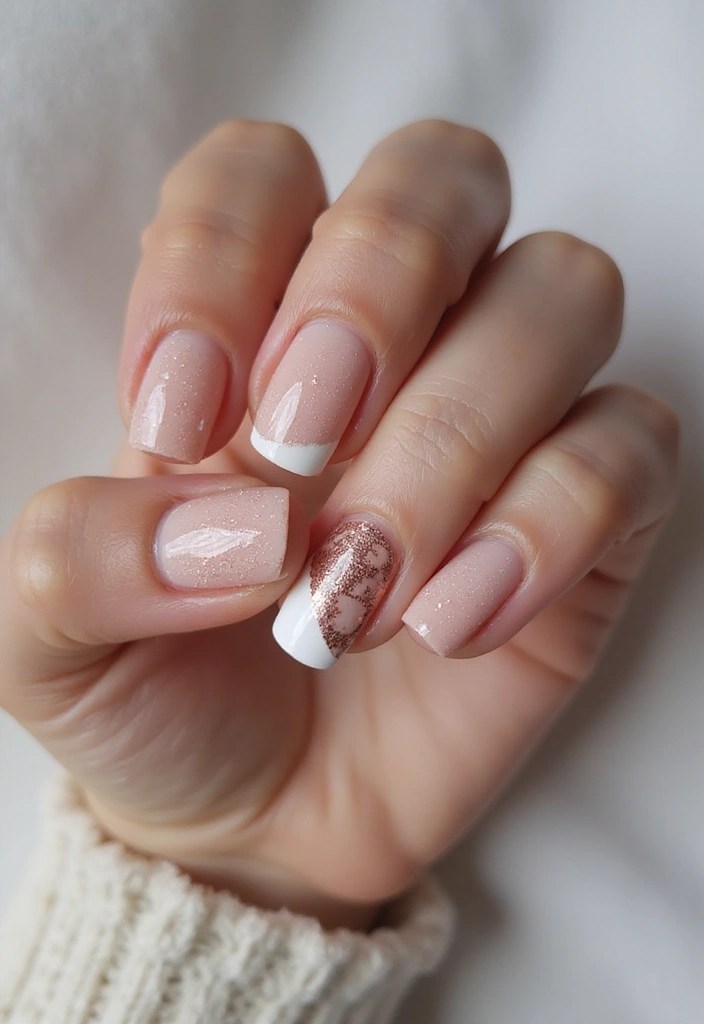 15 Jaw-Dropping Pink Gold Nail Designs for a Glamorous Look (You Won't Believe #5!) - 12. Chic Negative Space