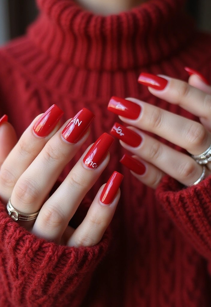 15 Stunning Red Square Acrylic Nails That Will Leave You Breathless! - 11. Personal Touch