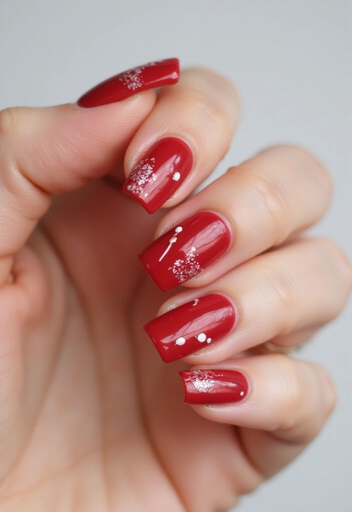 15 Stunning Red Square Acrylic Nails That Will Leave You Breathless! - 14. Minimalist Chic