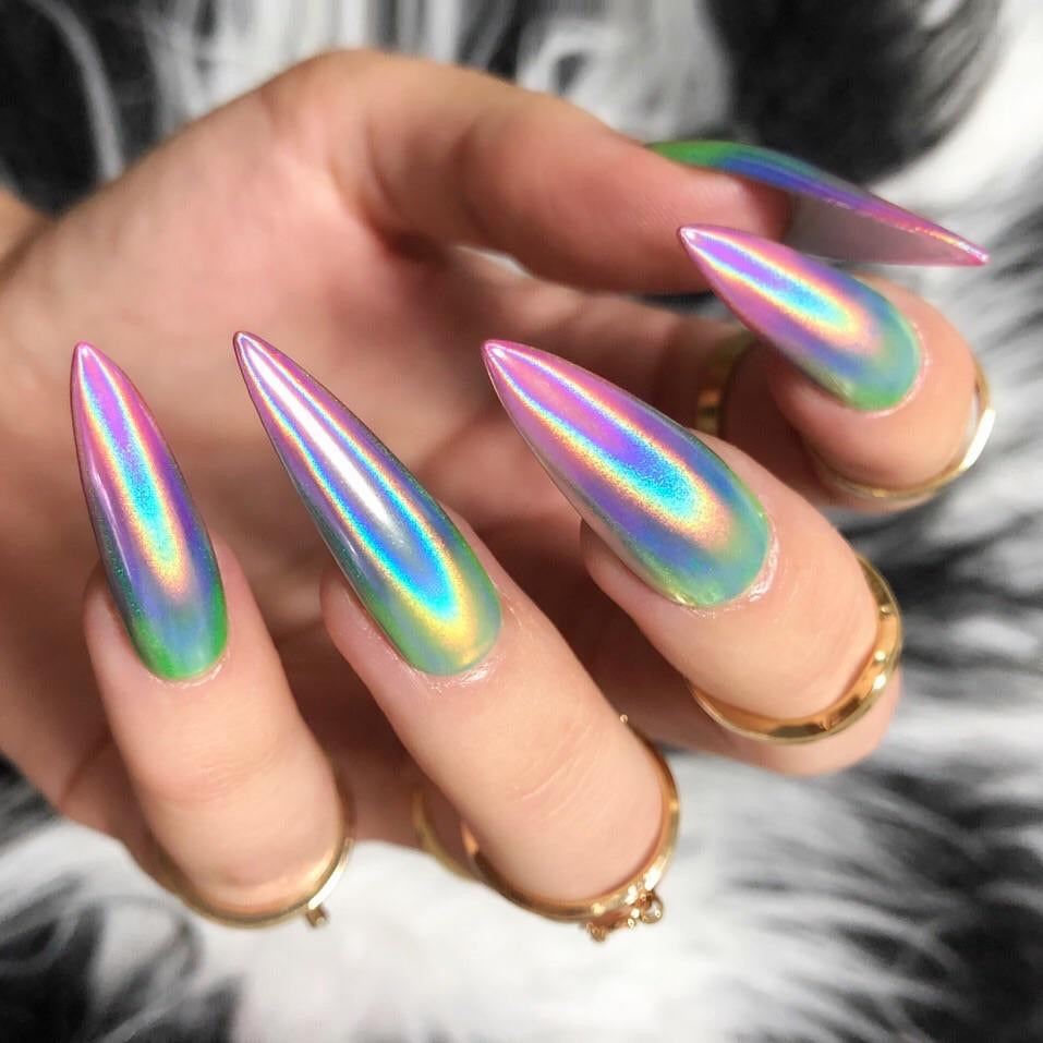 16 Holo Nail Trends That Will Brighten Up Your Look! - 5. Holo Ombré